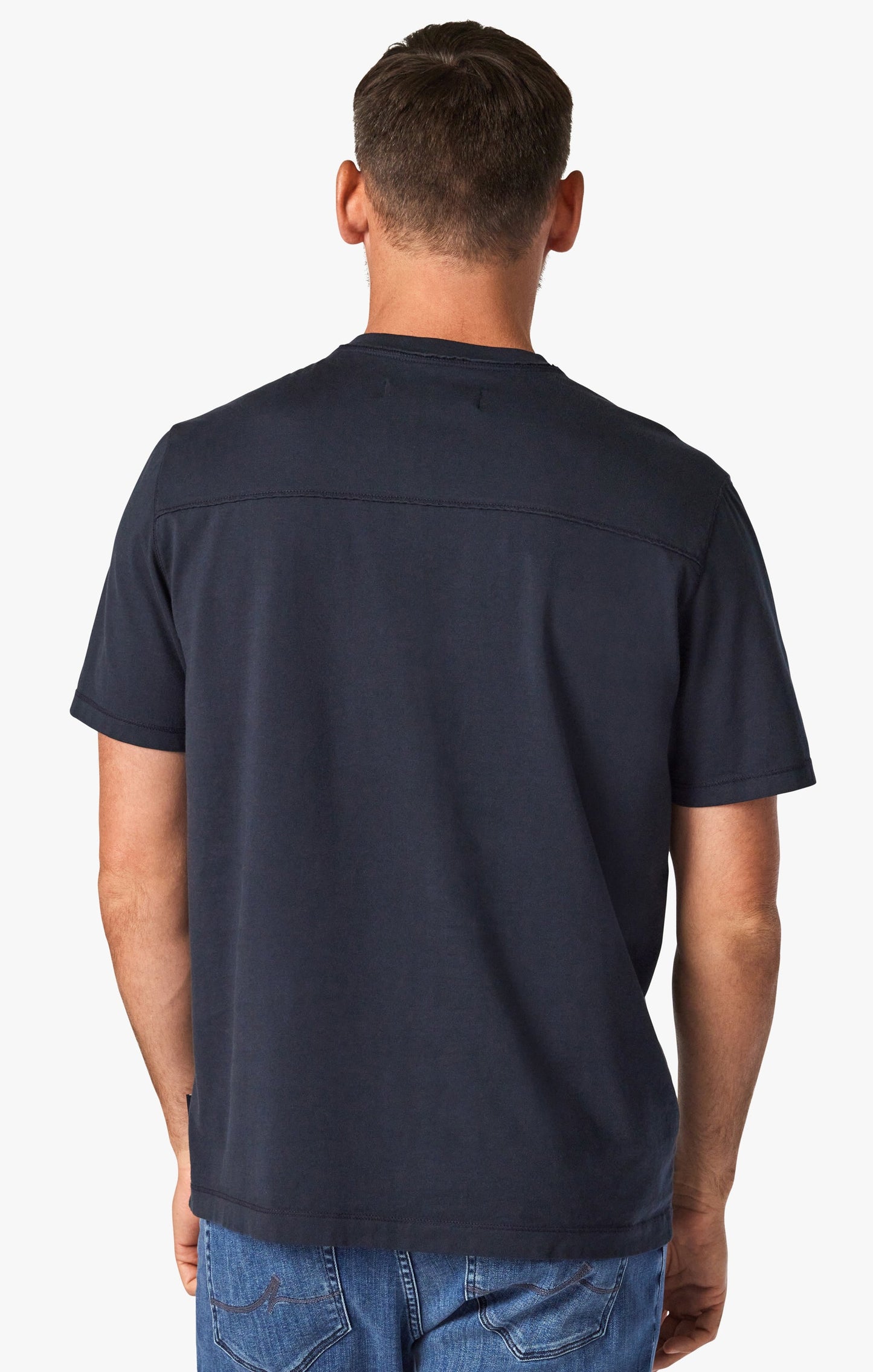 34 Heritage Deconstructed V-Neck T-Shirt in Dark Navy