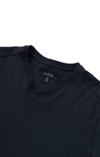 34 Heritage Deconstructed V-Neck T-Shirt in Dark Navy