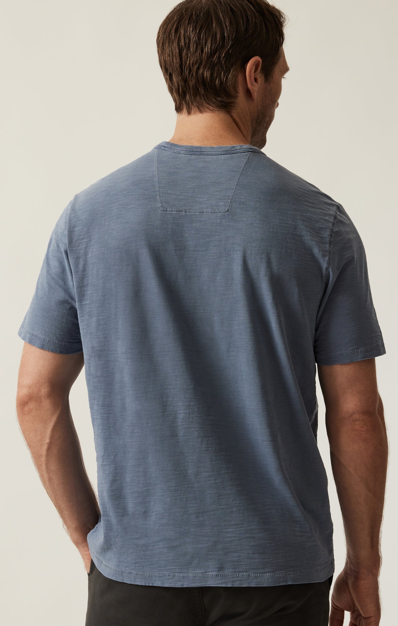 34 Heritage Slub Crew Neck T-Shirt in Vintage Blue