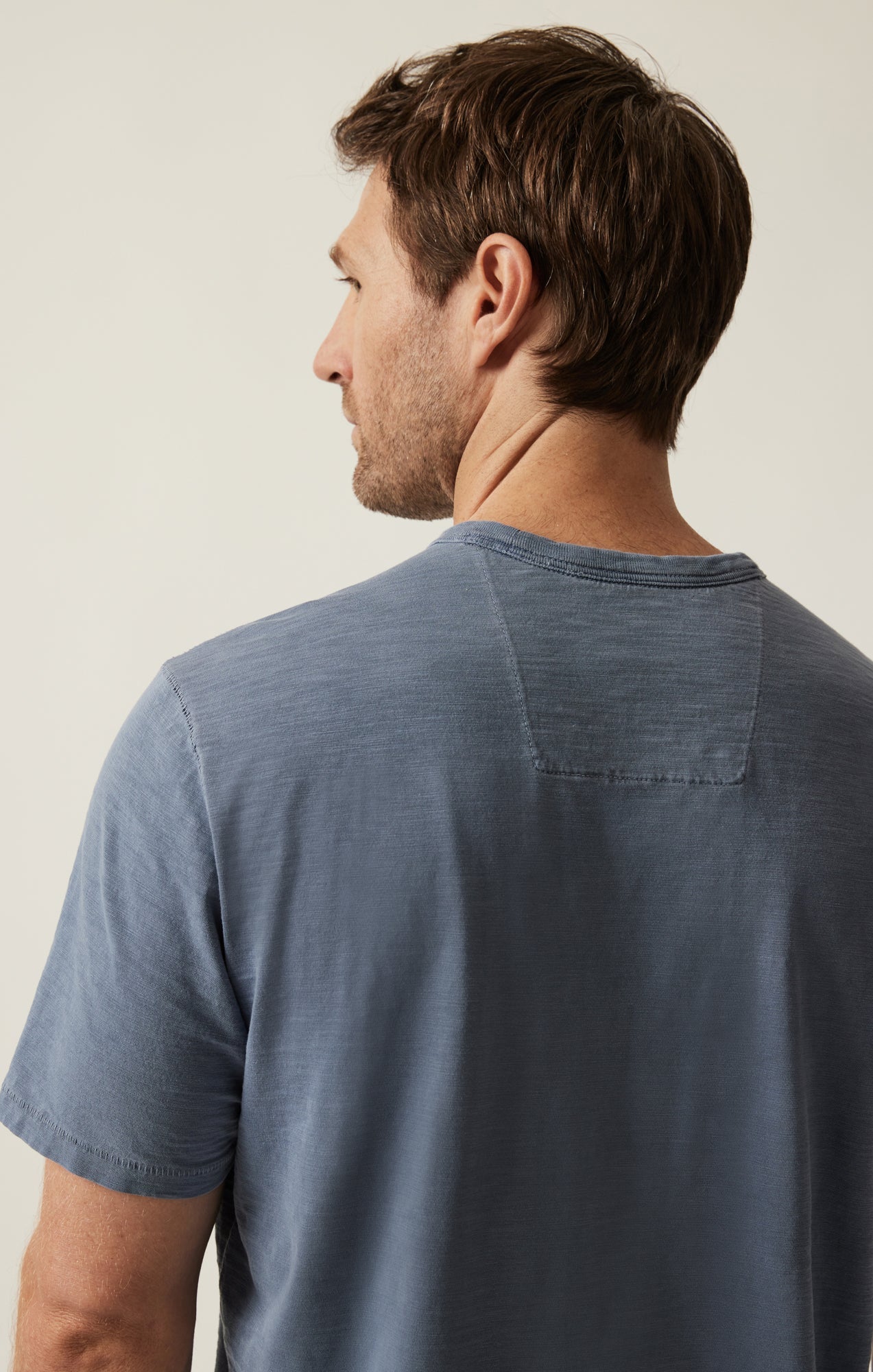 34 Heritage Slub Crew Neck T-Shirt in Vintage Blue