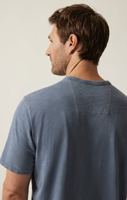 34 Heritage Slub Crew Neck T-Shirt in Vintage Blue