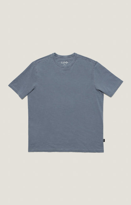 34 Heritage Slub Crew Neck T-Shirt in Vintage Blue