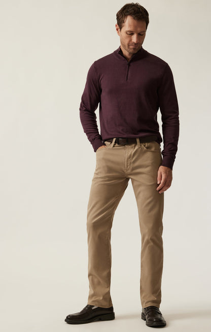 34 Heritage Quarter Zip Sweater In Burgundy