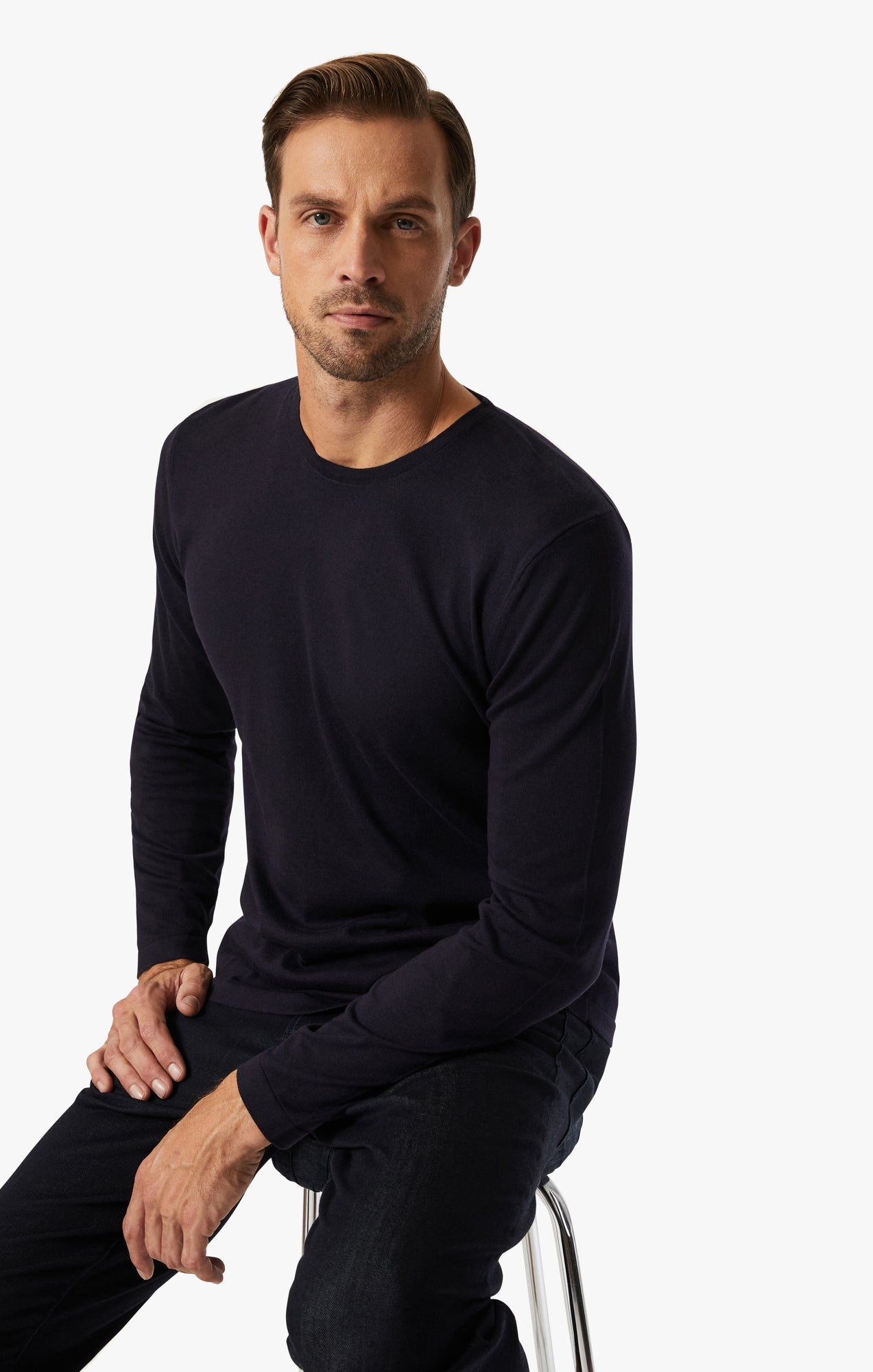 34 Heritage Crew Neck Sweater In Navy