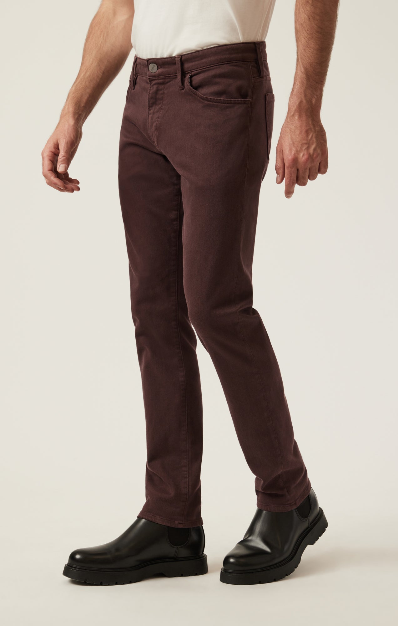 34 Heritage Courage Straight Leg Pants in Burgundy Diagonal