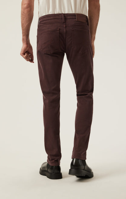 34 Heritage Courage Straight Leg Pants in Burgundy Diagonal