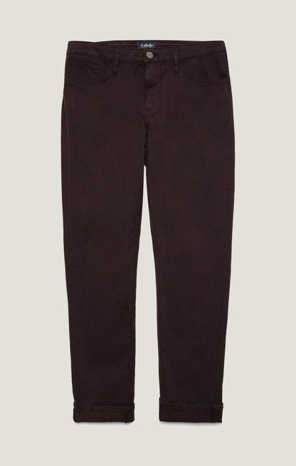 34 Heritage Courage Straight Leg Pants in Burgundy Diagonal