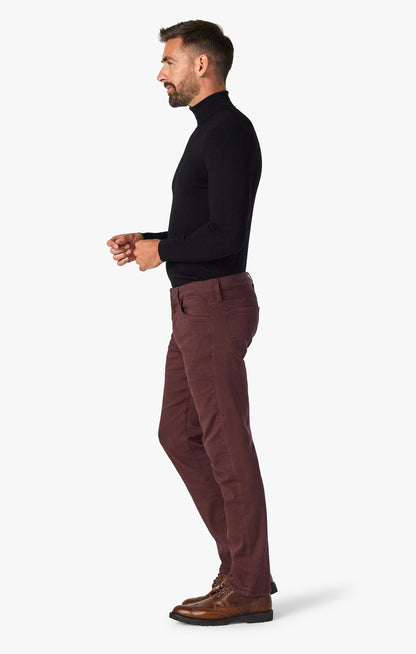 34 Heritage 34 Heritage Courage Mid-Rise, Straight Leg Pants In Burgundy Comfort