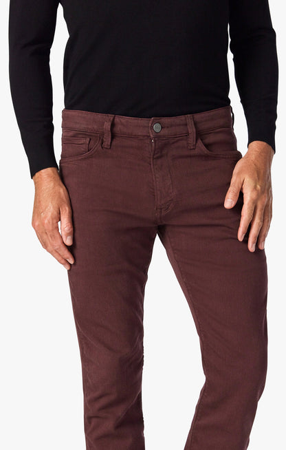 34 Heritage 34 Heritage Courage Mid-Rise, Straight Leg Pants In Burgundy Comfort