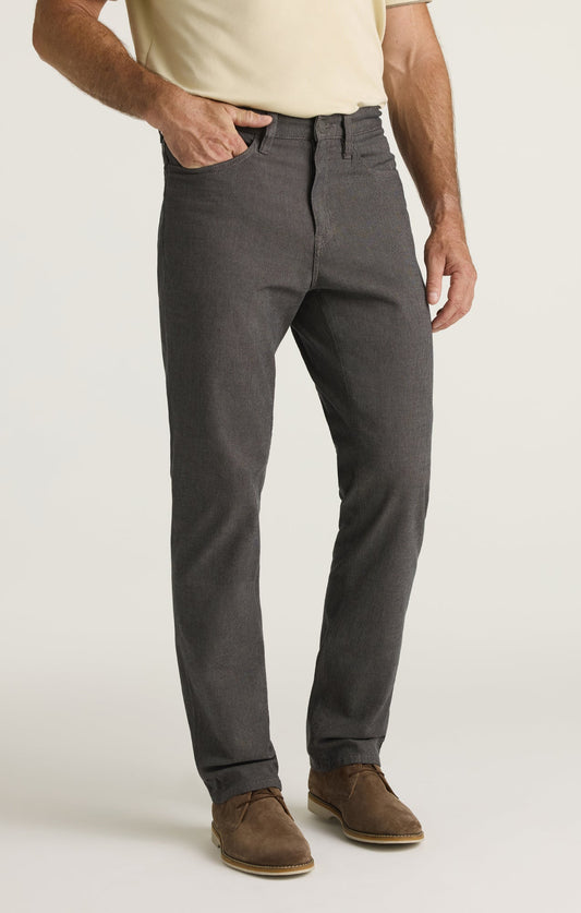 34 Heritage Charisma Relaxed Straight Pants in Grey Herringbone