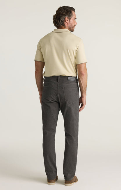 34 Heritage Charisma Relaxed Straight Pants in Grey Herringbone