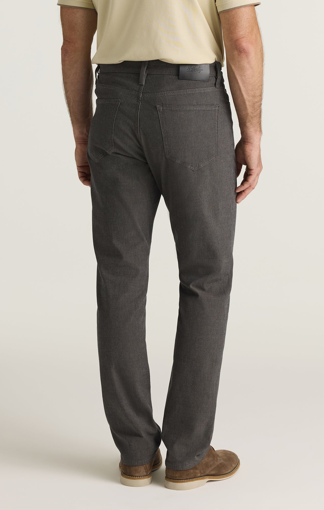 34 Heritage Charisma Relaxed Straight Pants in Grey Herringbone