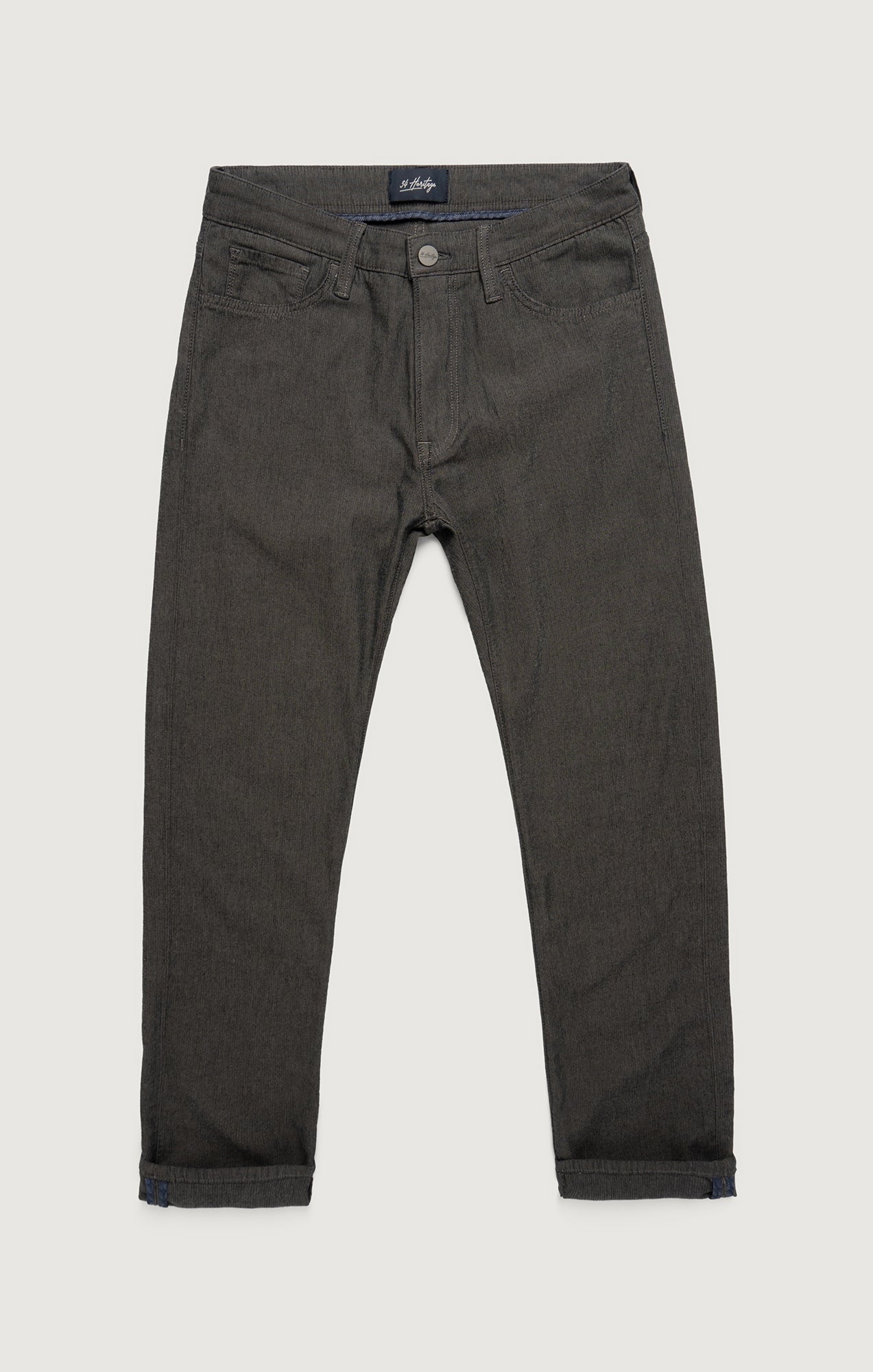 34 Heritage Charisma Relaxed Straight Pants in Grey Herringbone