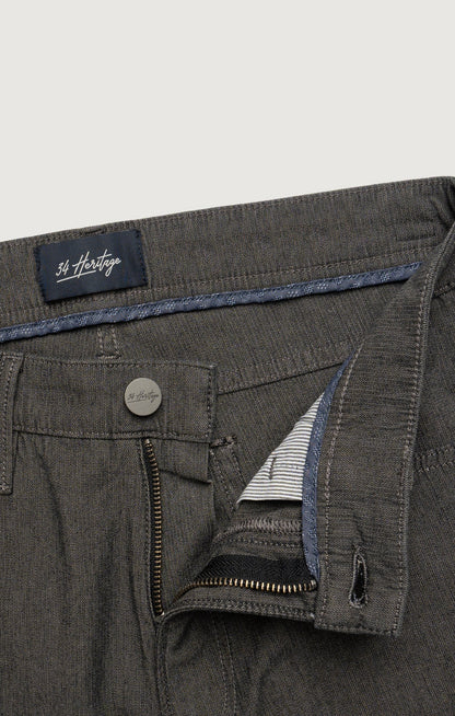 34 Heritage Charisma Relaxed Straight Pants in Grey Herringbone