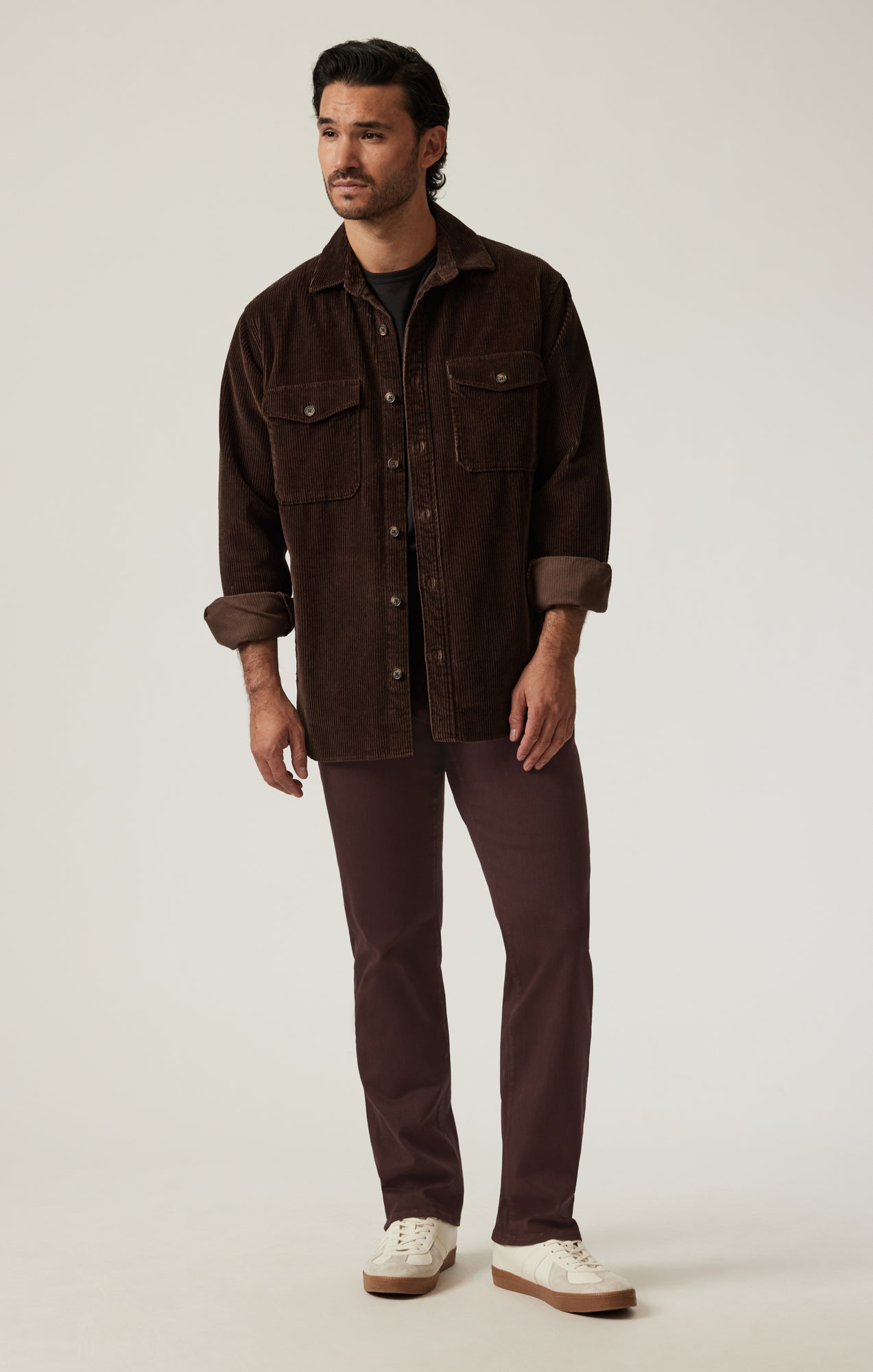 34 Heritage Charisma Relaxed Straight Pants in Burgundy Diagonal