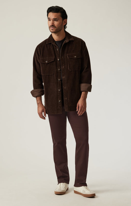 34 Heritage Charisma Relaxed Straight Pants in Burgundy Diagonal