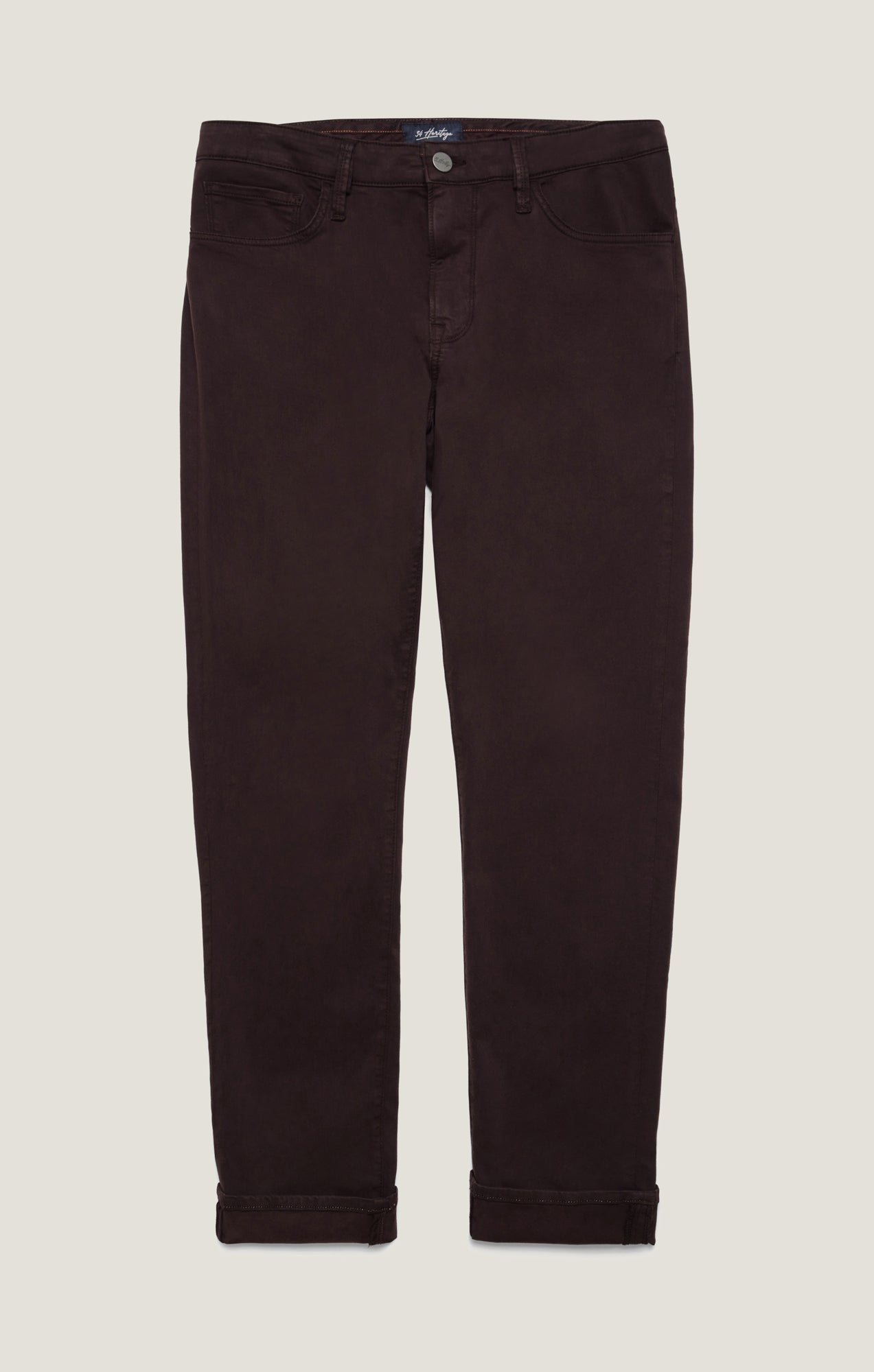 34 Heritage Charisma Relaxed Straight Pants in Burgundy Diagonal