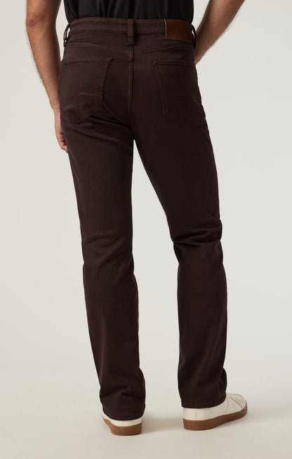 34 Heritage Charisma Relaxed Straight Pants in Burgundy Diagonal
