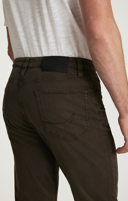 34 Heritage Charisma Relaxed Straight Pants in Cactus Green Twill