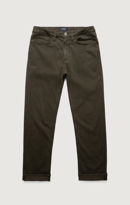 34 Heritage Charisma Relaxed Straight Pants in Cactus Green Twill