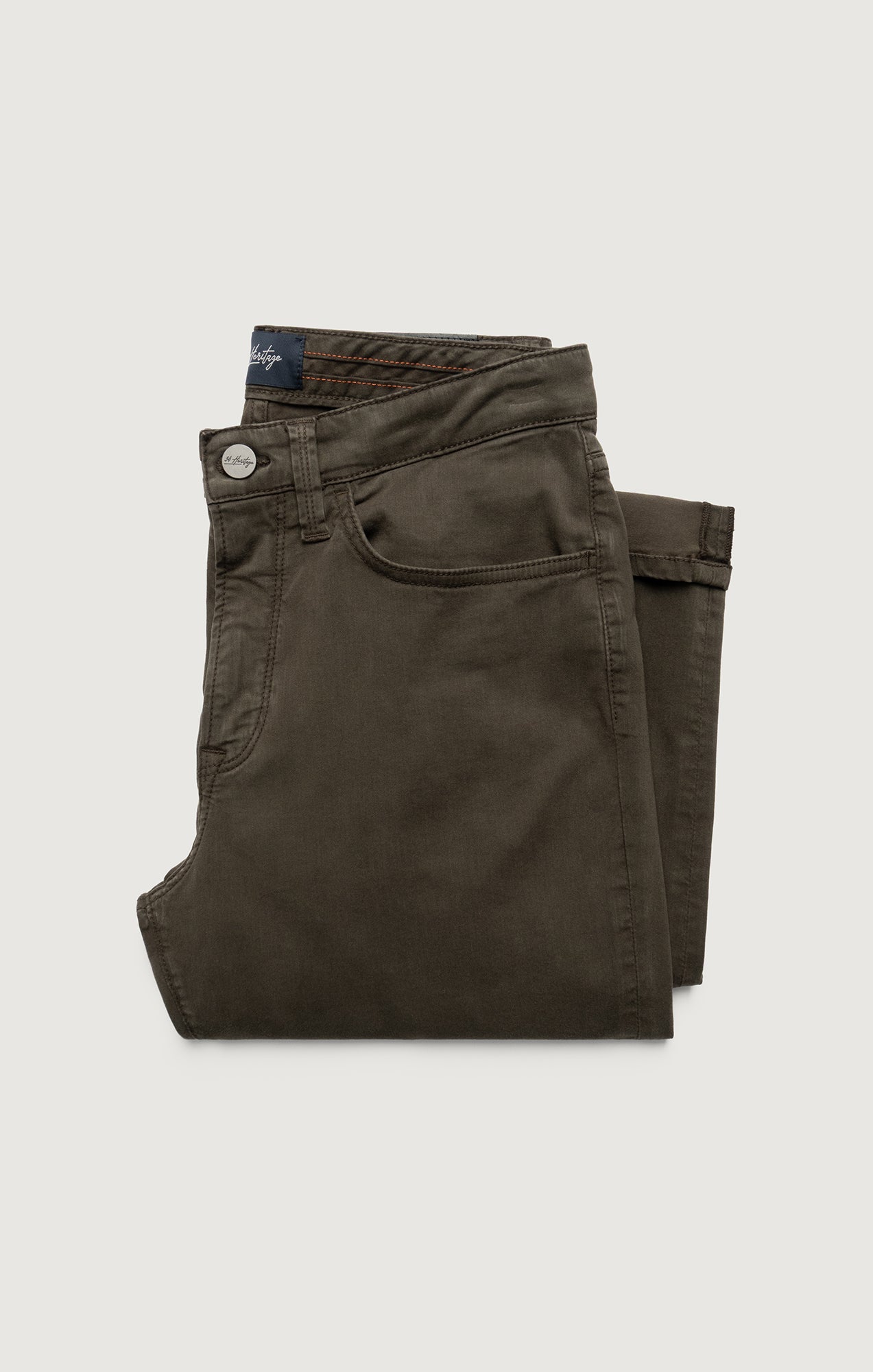 34 Heritage Charisma Relaxed Straight Pants in Cactus Green Twill