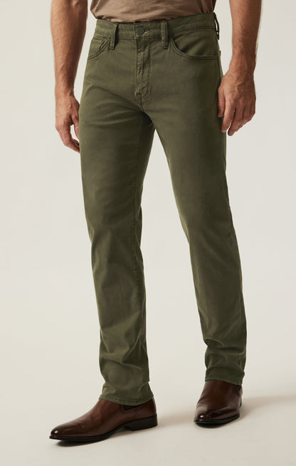34 Heritage Courage Straight Leg Pants in Dark Olive Twill