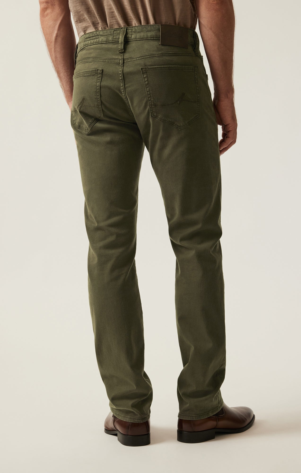 34 Heritage Courage Straight Leg Pants in Dark Olive Twill