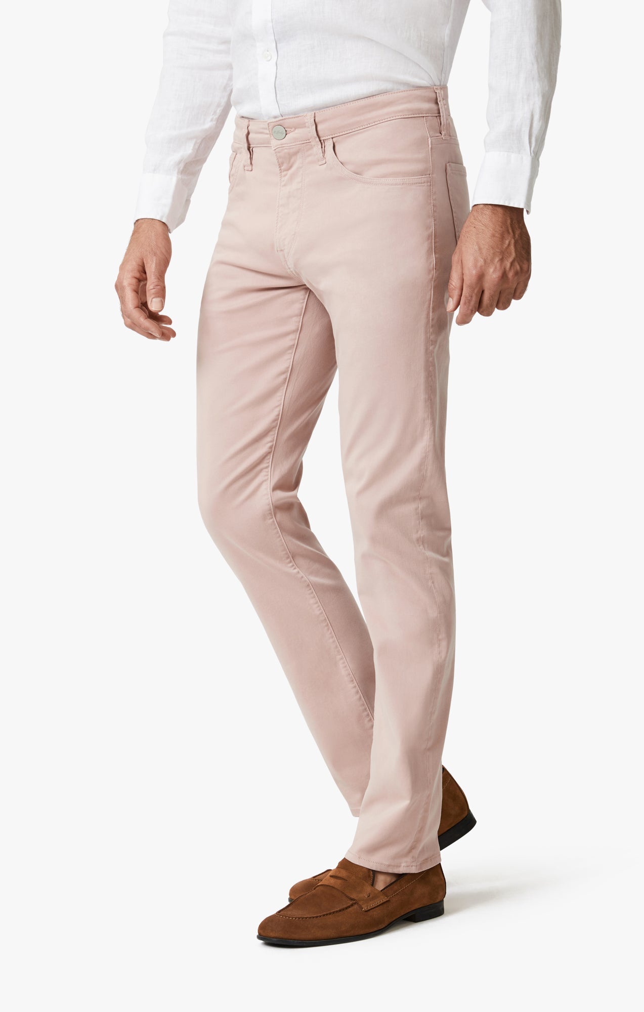 34 Heritage Courage Straight Leg Pants In Blushed Twill