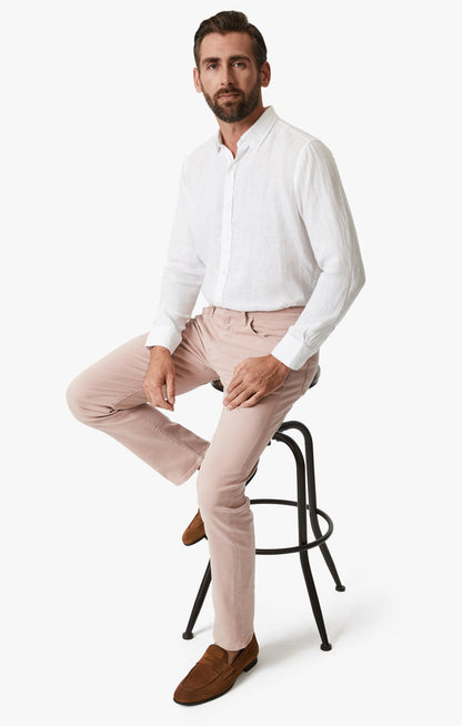 34 Heritage Courage Straight Leg Pants In Blushed Twill