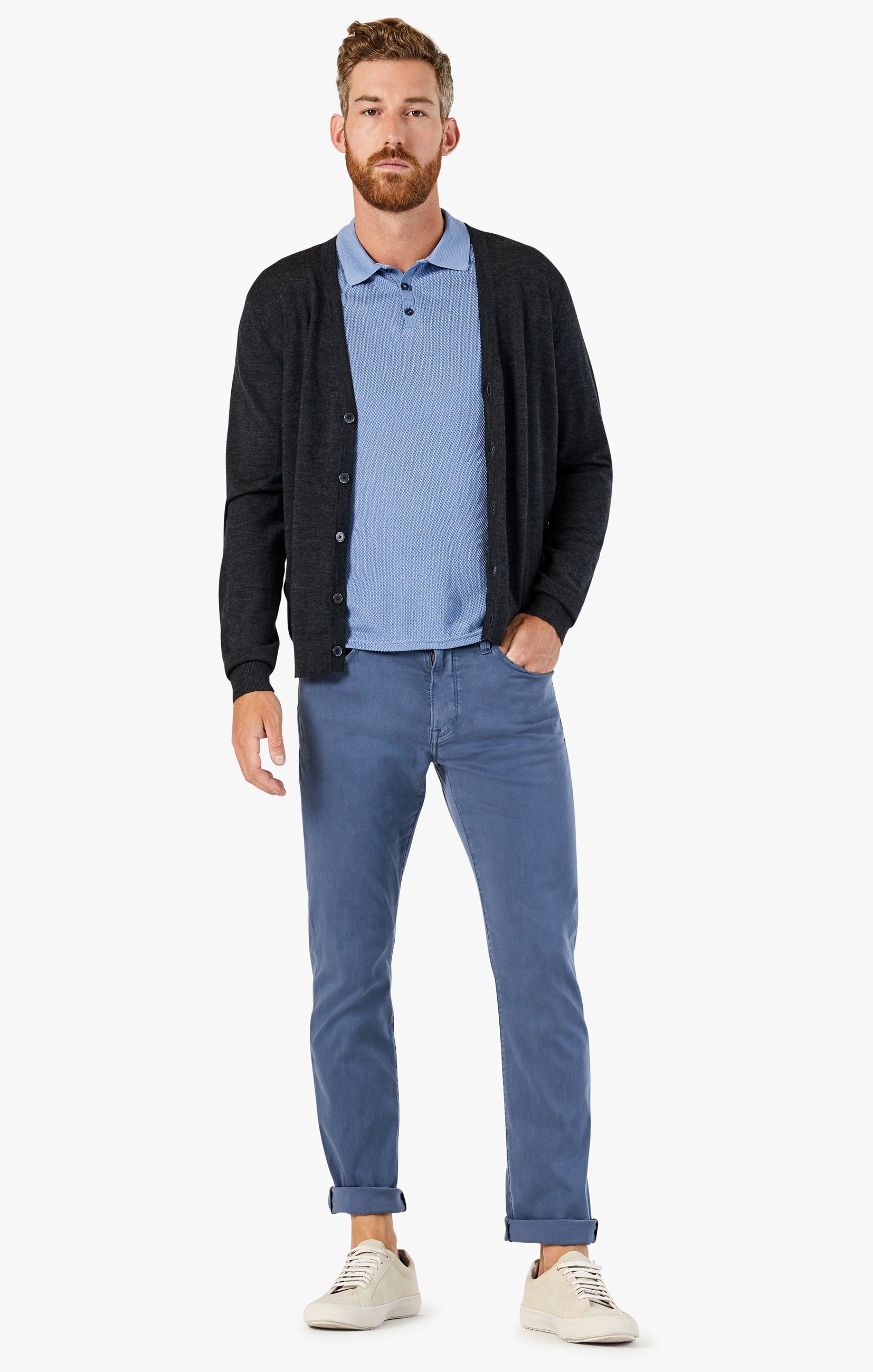 34 Heritage Courage Straight Leg Pants in Vintage Indigo Twill
