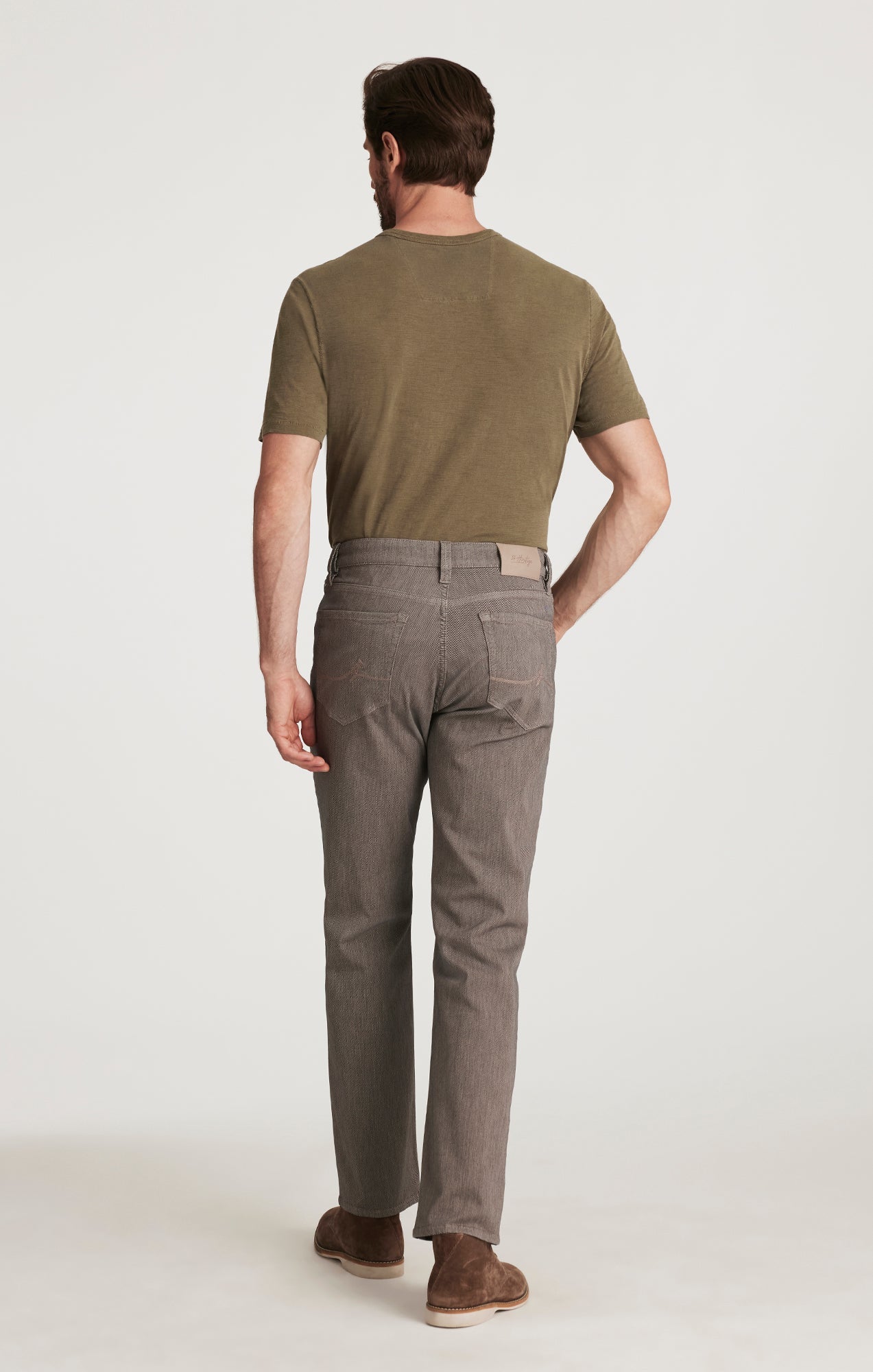 34 Heritage Charisma Relaxed Straight Pants in Dove Grey Diagonal