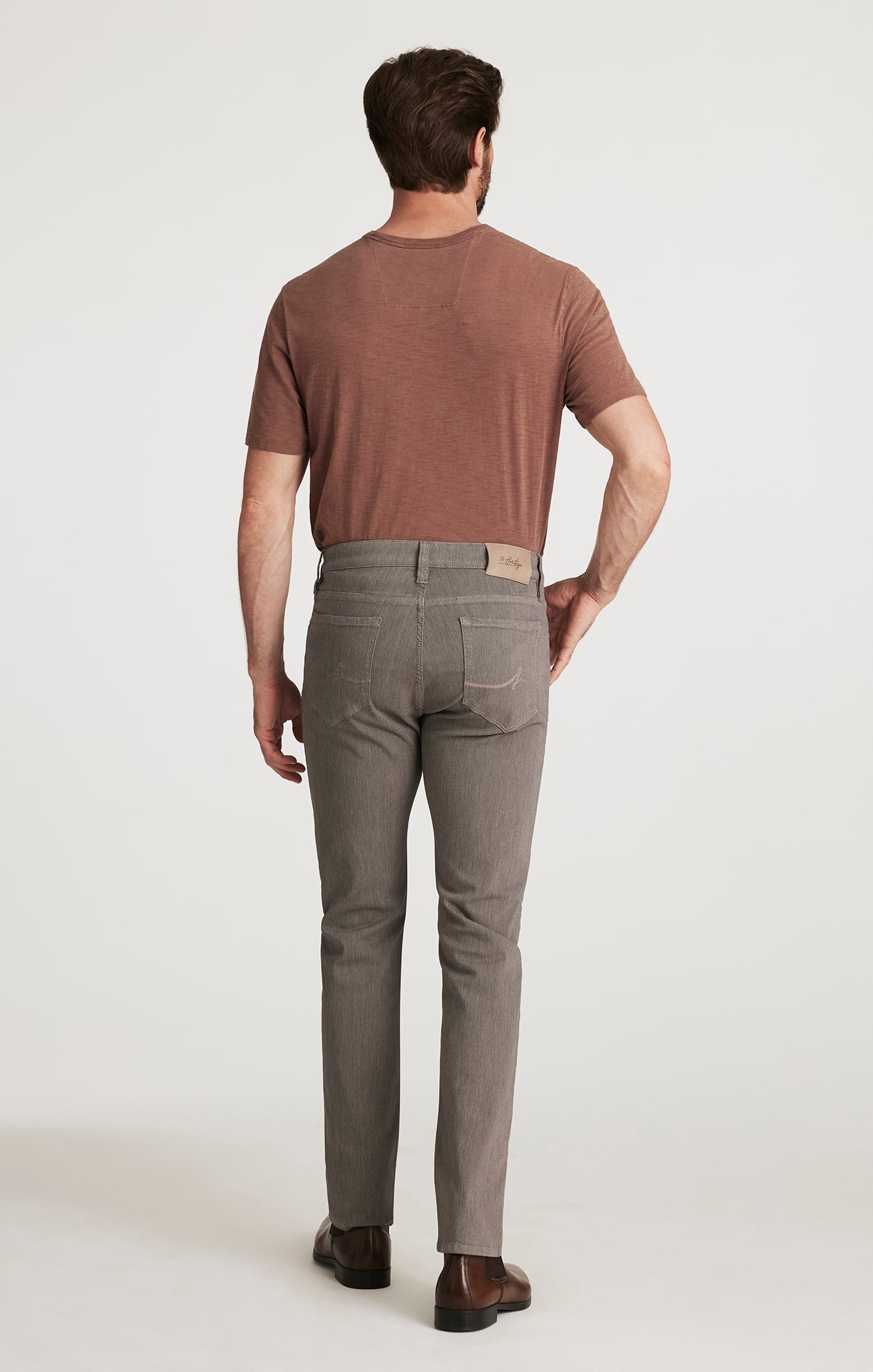 34 Heritage Courage Straight Leg Pants in Dove Grey Diagonal