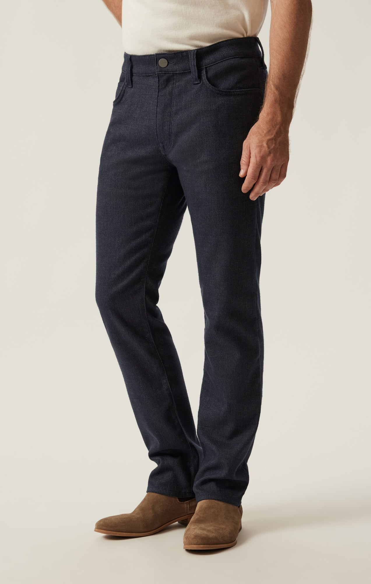 34 Heritage Courage Straight Leg Pants in Navy Fancy