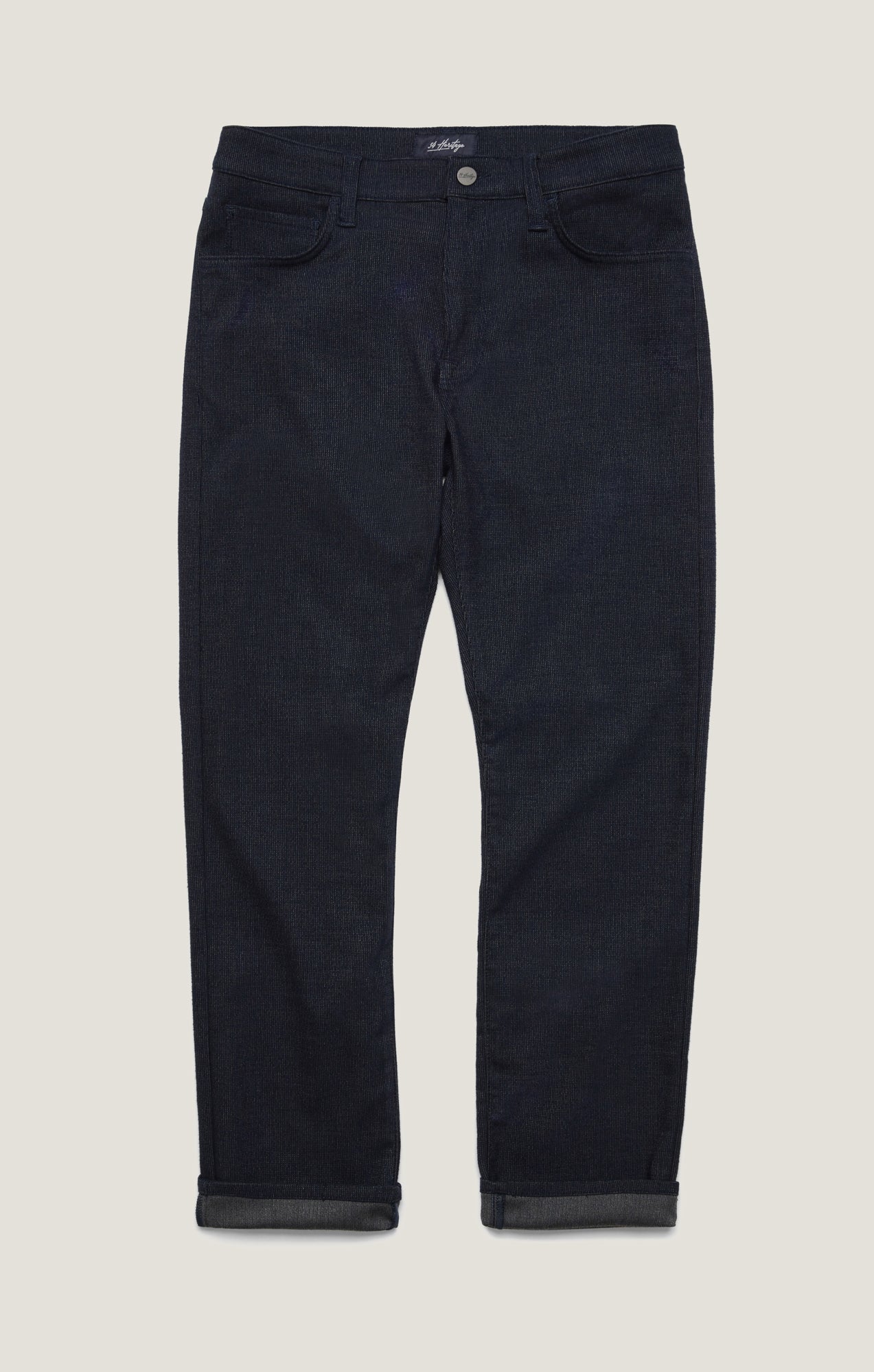 34 Heritage Courage Straight Leg Pants in Navy Fancy