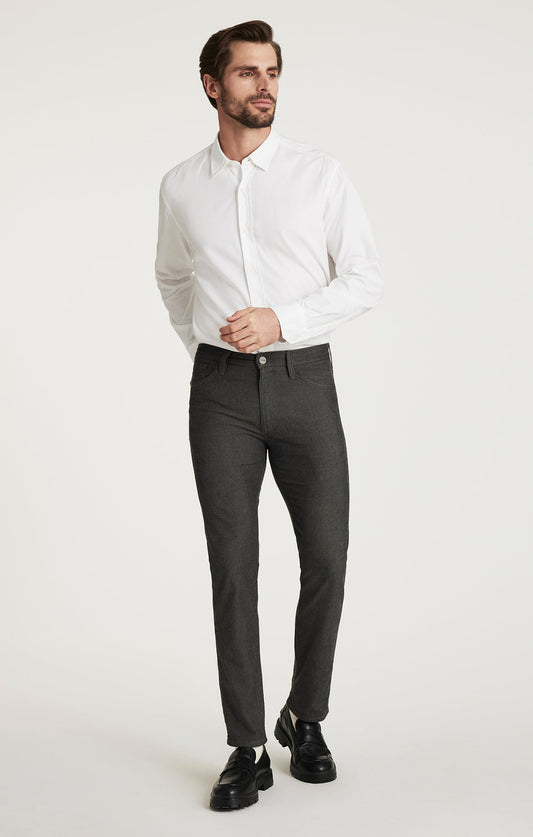34 Heritage Courage Straight Leg Pants in Grey Herringbone