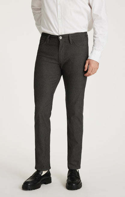 34 Heritage Courage Straight Leg Pants in Grey Herringbone
