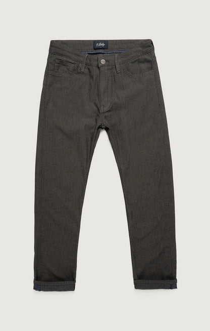 34 Heritage Courage Straight Leg Pants in Grey Herringbone