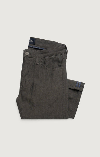 34 Heritage Courage Straight Leg Pants in Grey Herringbone