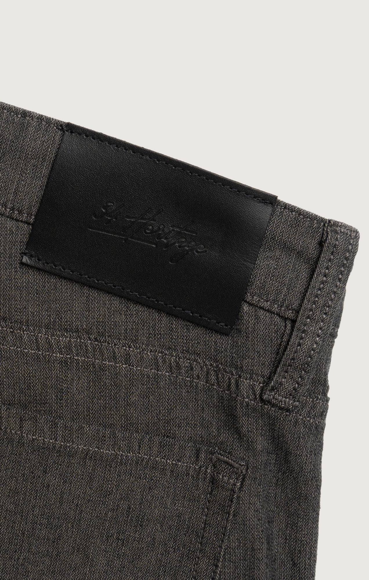 34 Heritage Courage Straight Leg Pants in Grey Herringbone