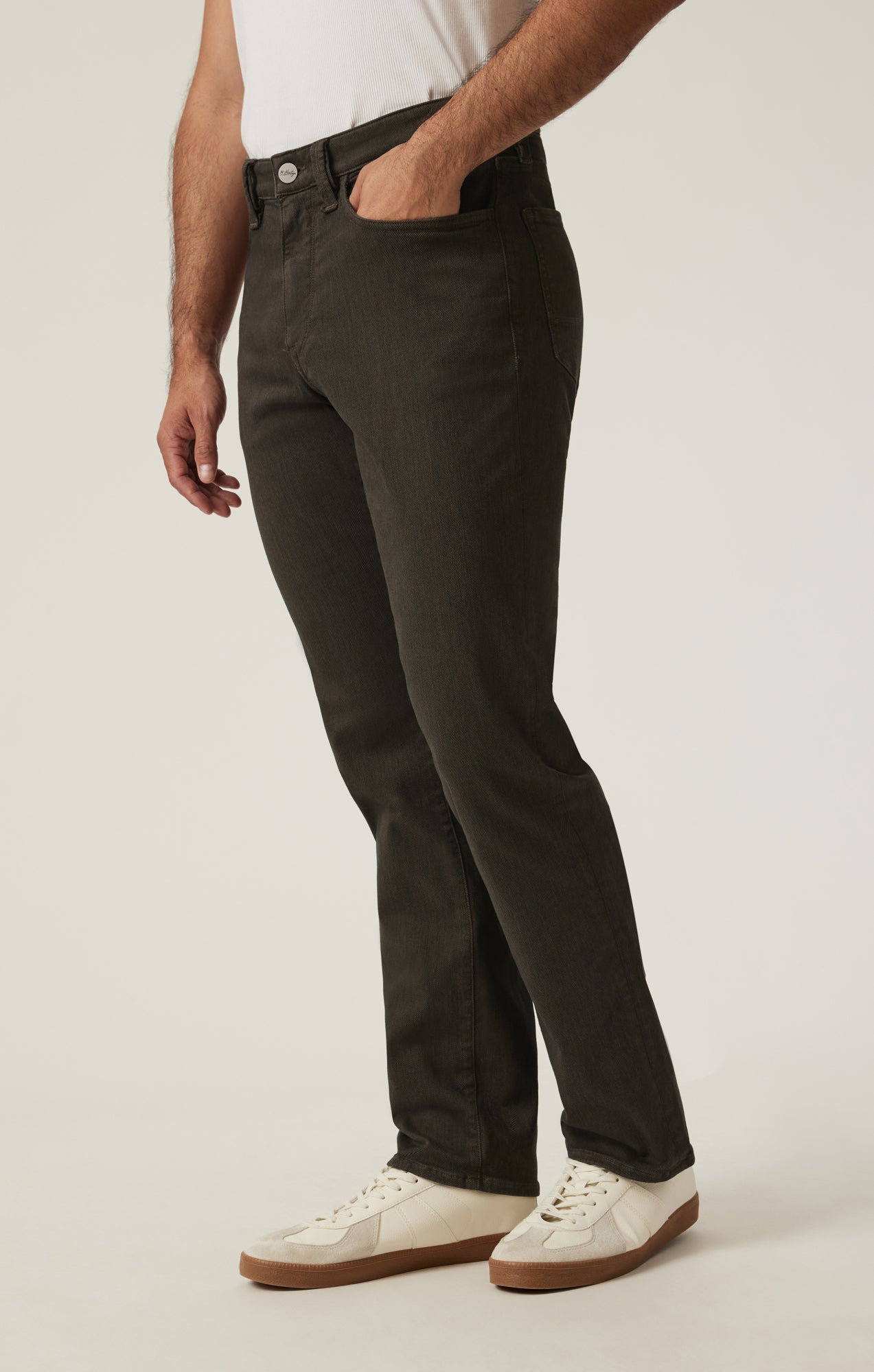 34 Heritage Charisma Relaxed Straight Pants in Rifle Green Diagonal