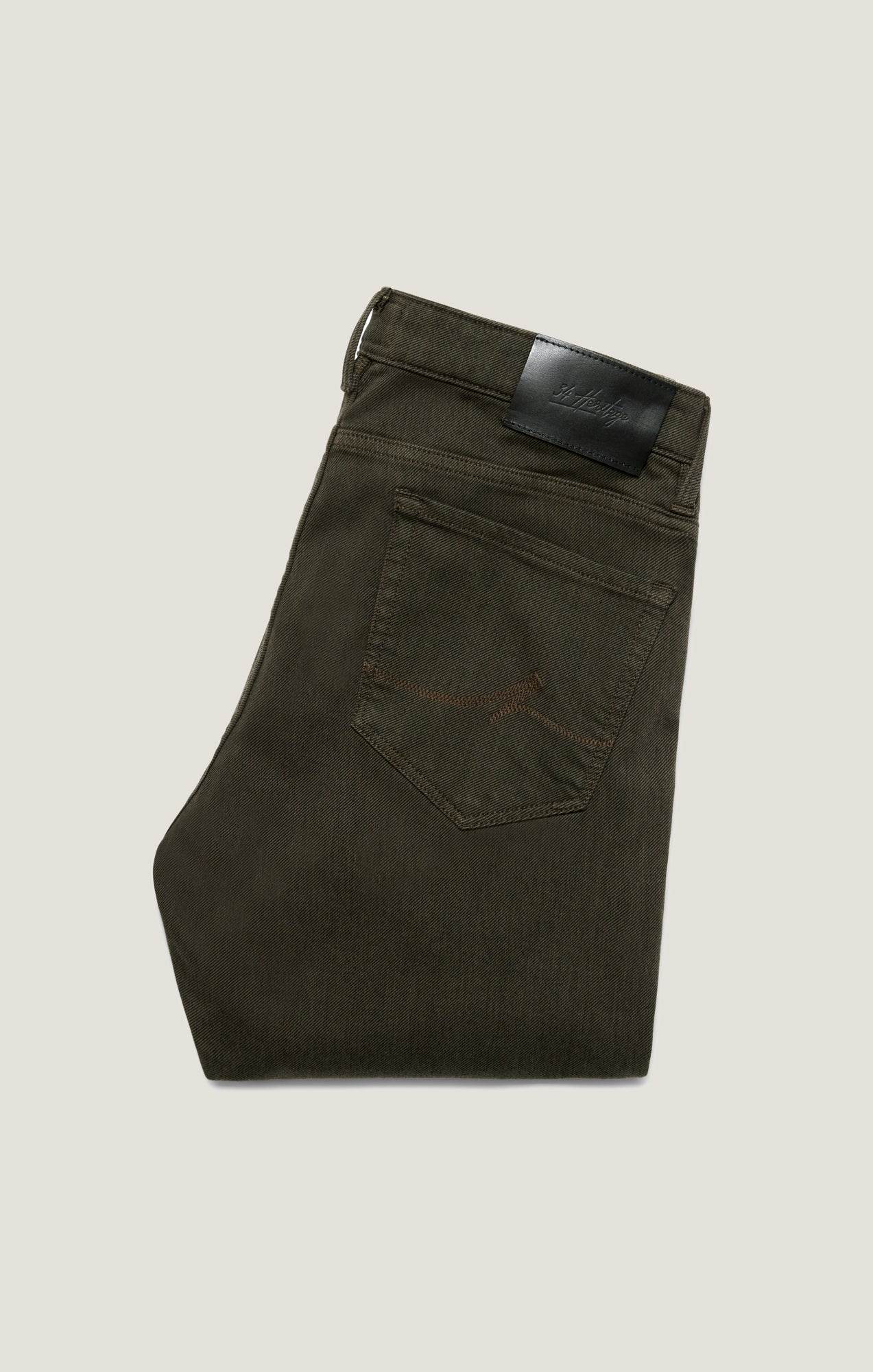 34 Heritage Charisma Relaxed Straight Pants in Rifle Green Diagonal
