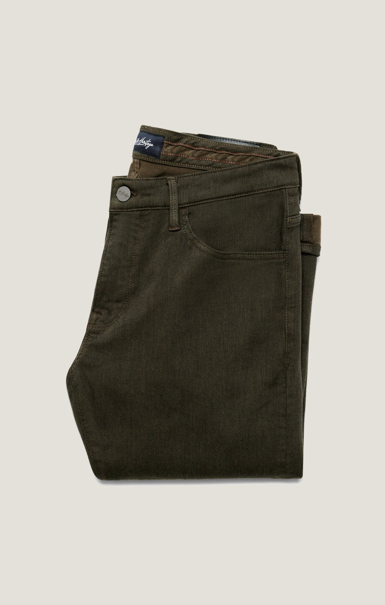 34 Heritage Charisma Relaxed Straight Pants in Rifle Green Diagonal