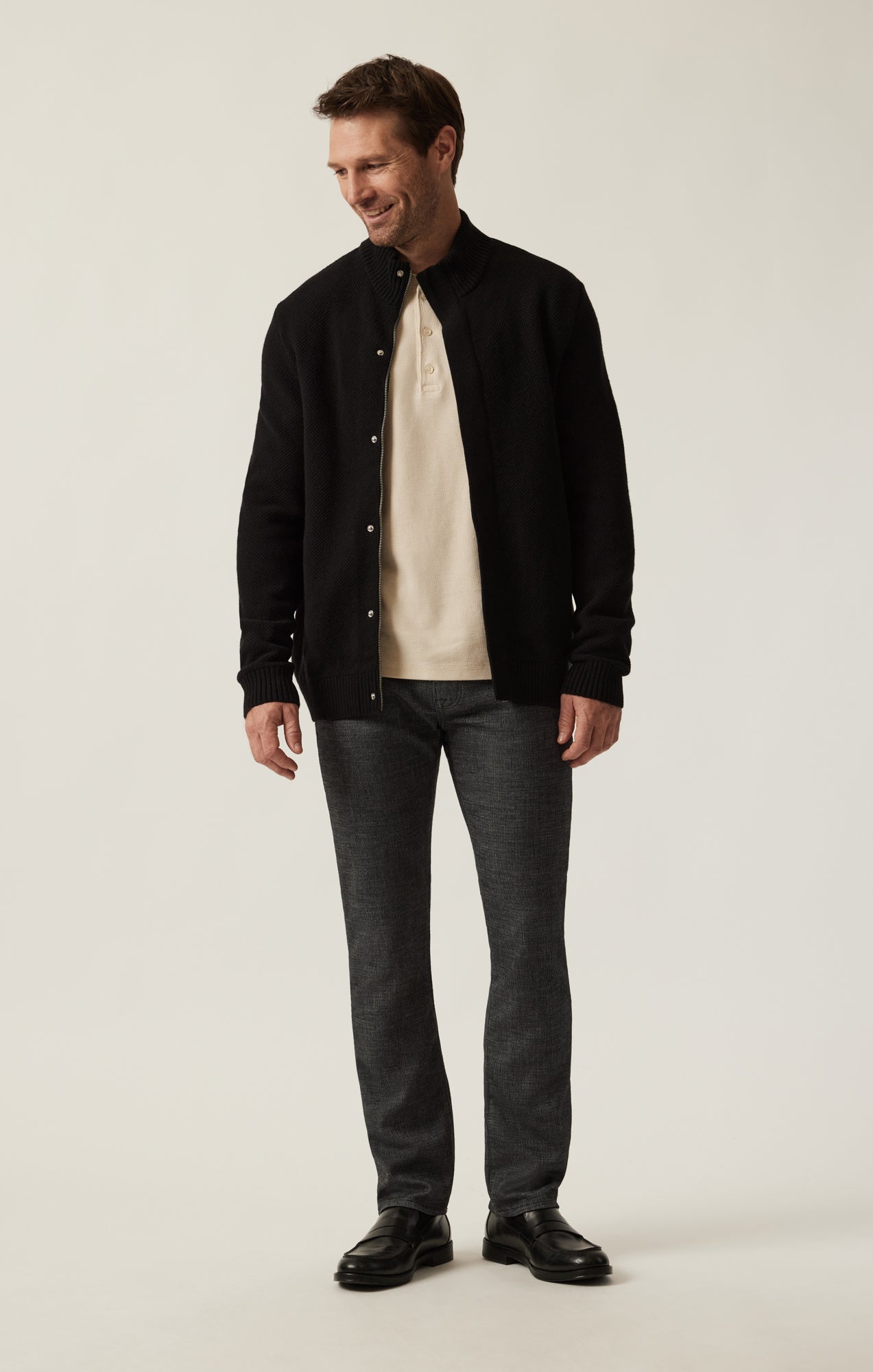34 Heritage Courage Straight Leg Pants in Charcoal Fancy