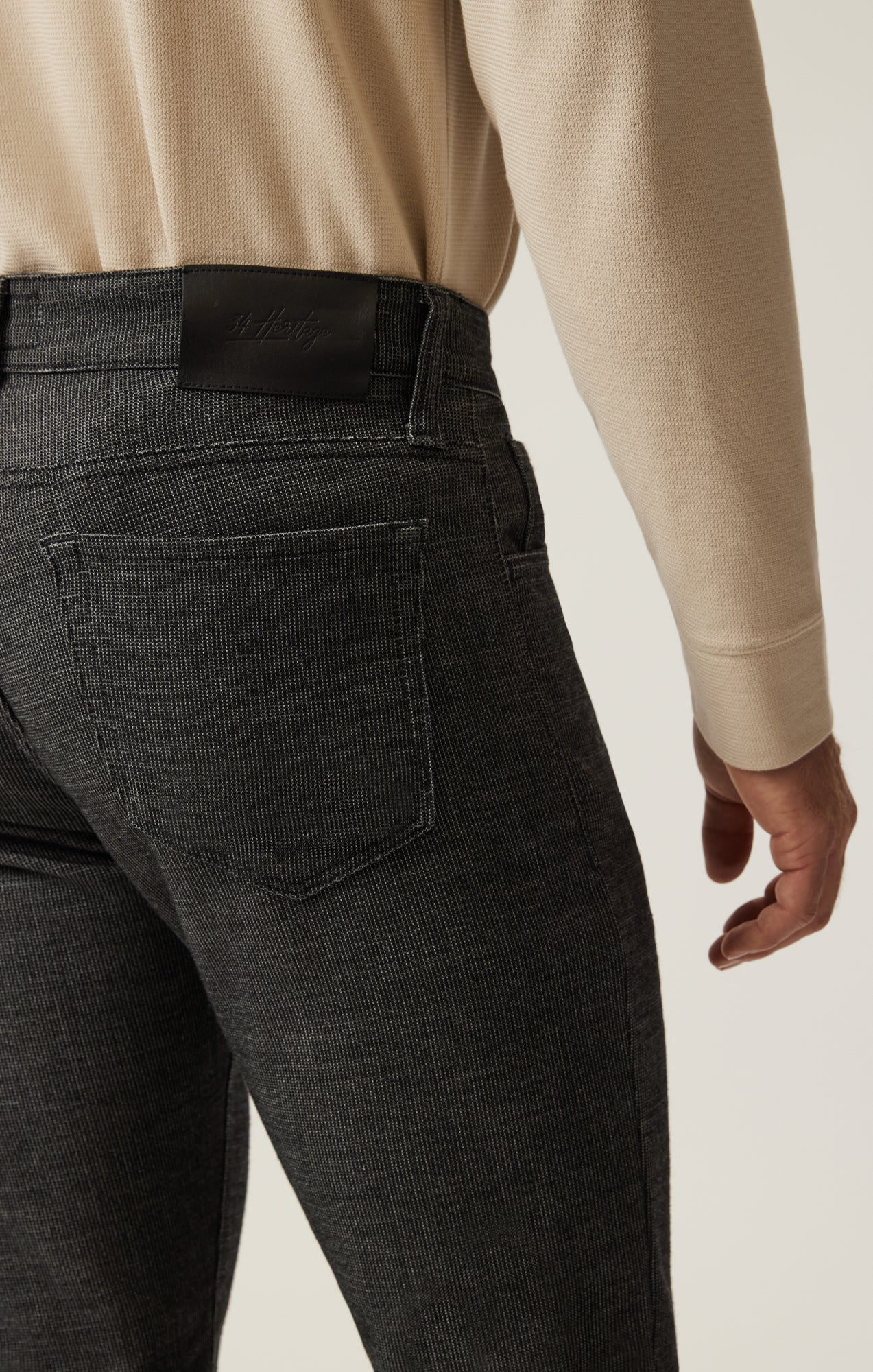 34 Heritage Courage Straight Leg Pants in Charcoal Fancy