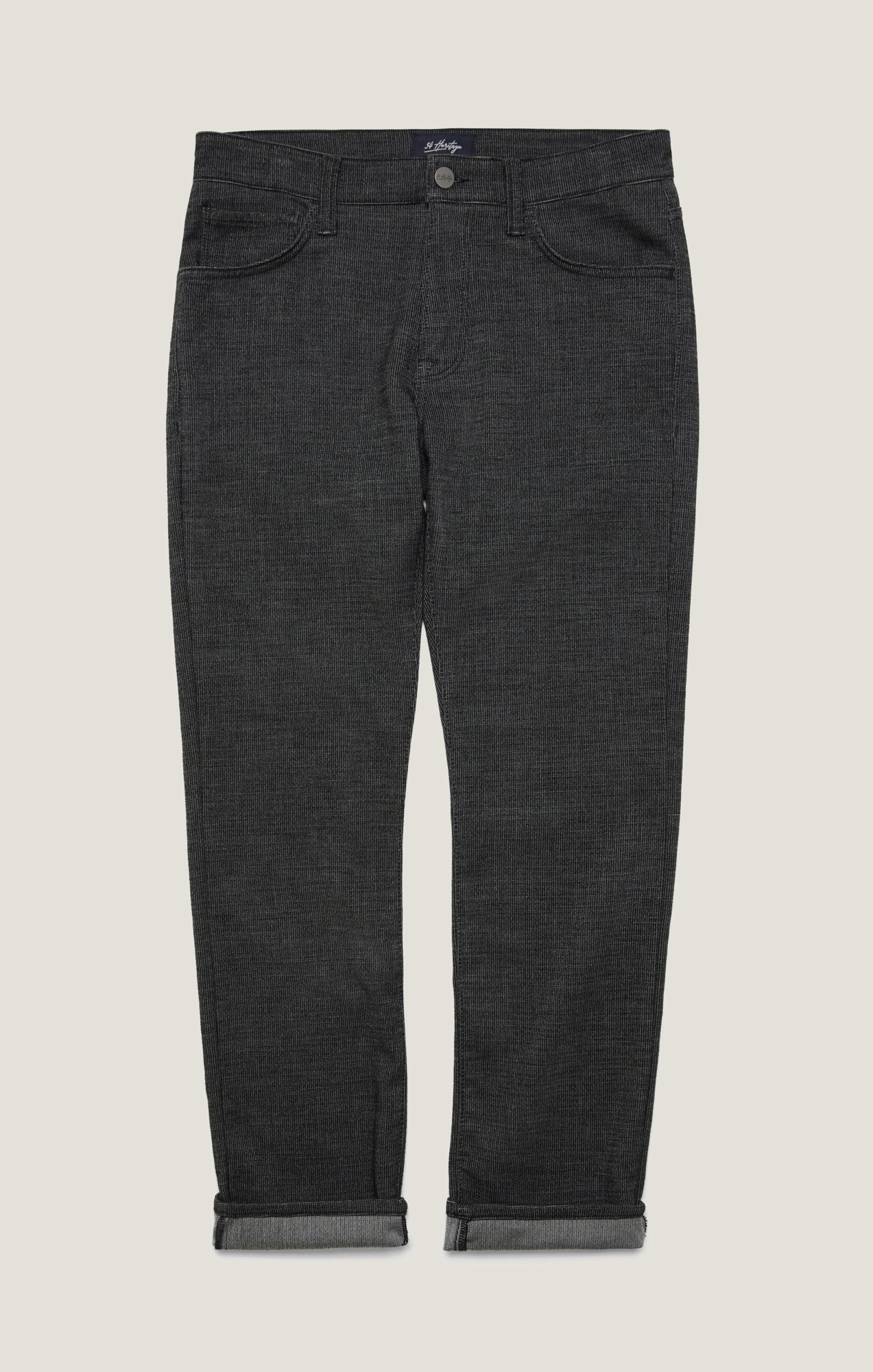 34 Heritage Courage Straight Leg Pants in Charcoal Fancy