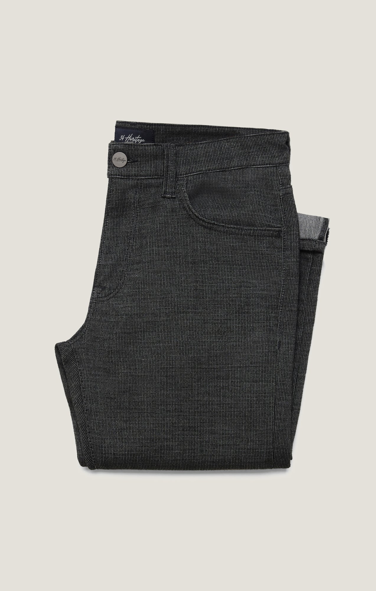 34 Heritage Courage Straight Leg Pants in Charcoal Fancy
