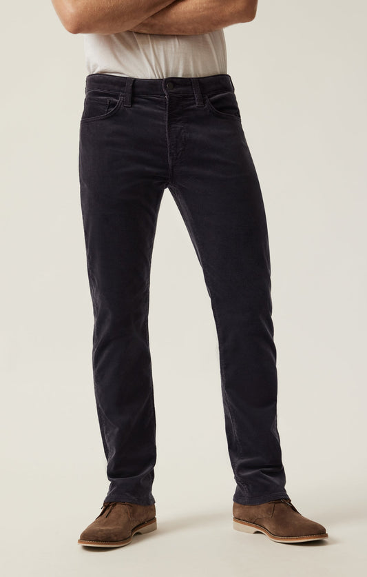34 Heritage Courage Straight Leg Pants in Charcoal Cord