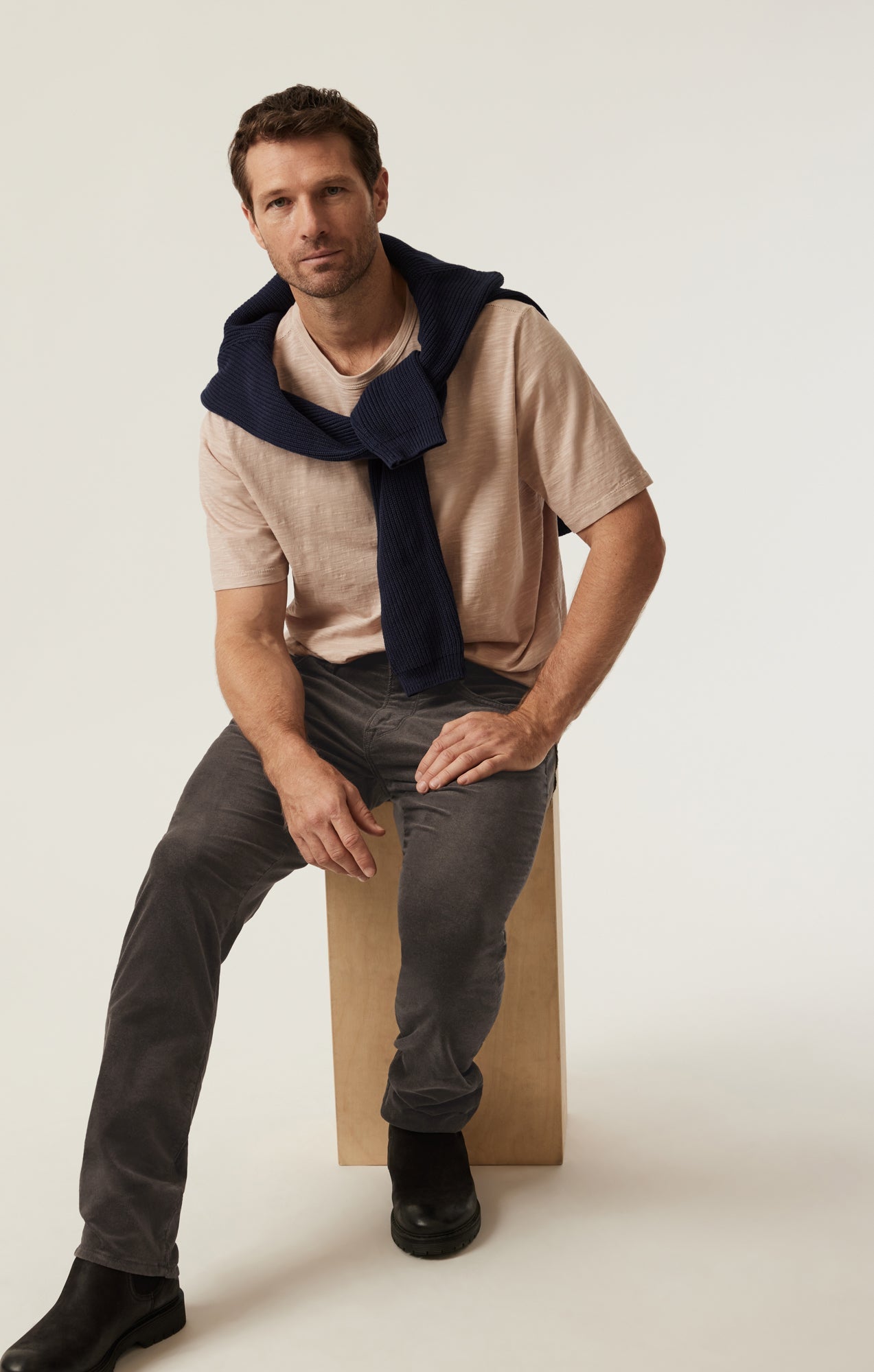 34 Heritage Courage Straight Leg Pants in Dark Olive Moleskin