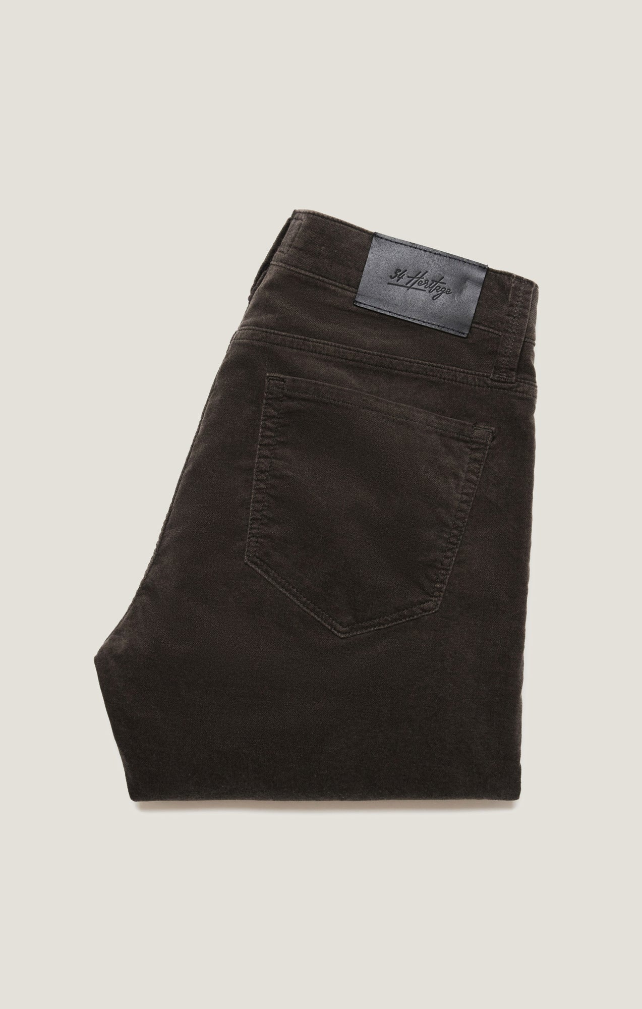 34 Heritage Courage Straight Leg Pants in Dark Olive Moleskin