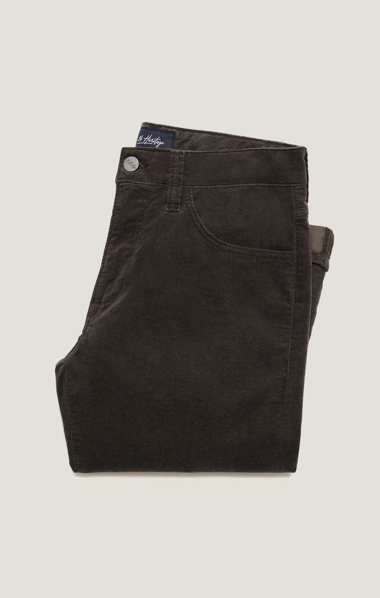 34 Heritage Courage Straight Leg Pants in Dark Olive Moleskin